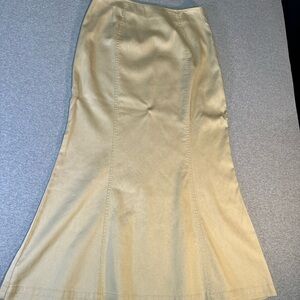 Talbots  Flare Maxi Skirt Tinsel Cotton Blend Size 4 Modest Career Casual